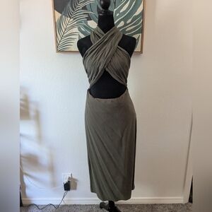 Olive Green Forever 21 size M Halter dress